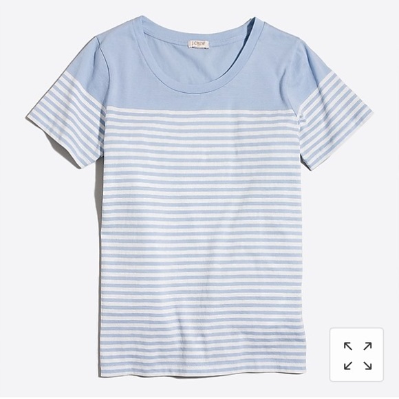 J. Crew Factory Striped Scoopneck T-shirt - Picture 1 of 1